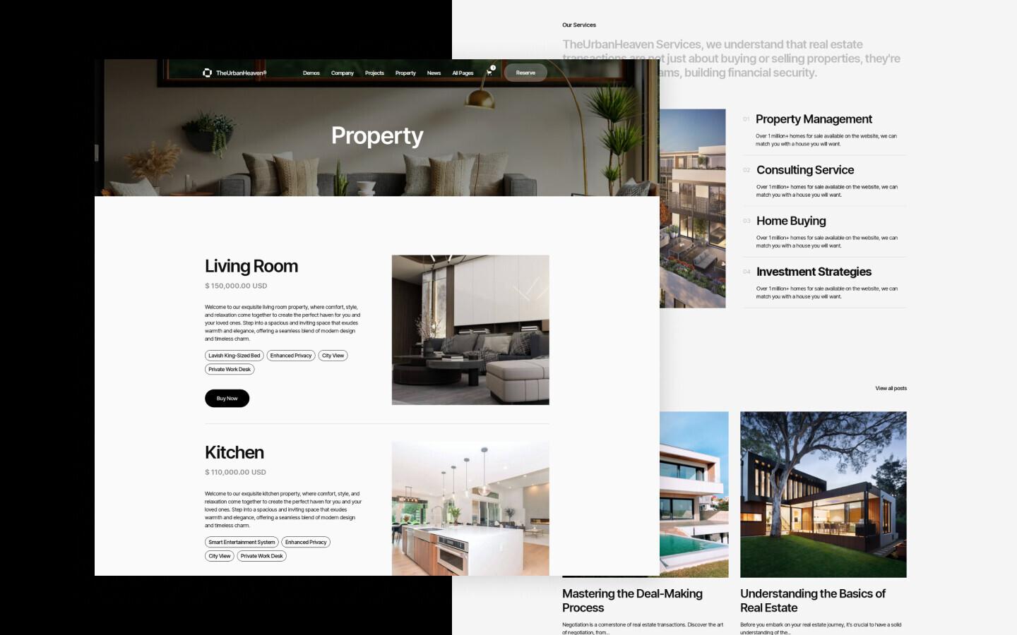 TheUrbanHeaven 128 - Real Estate Website Template
