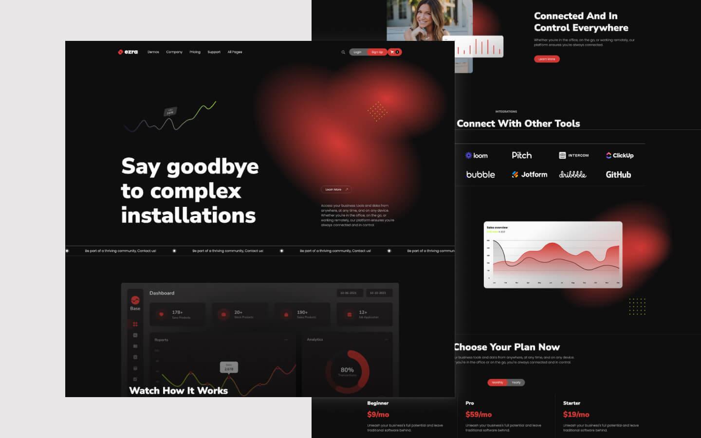 Ezra 128 - SaaS and Startup Website Template