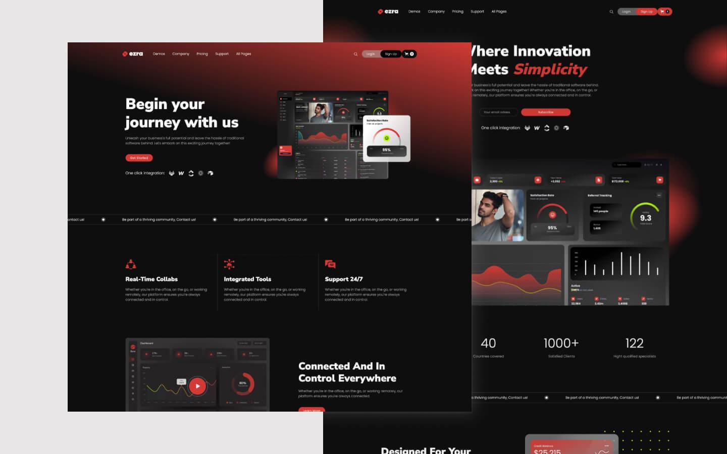 Ezra 128 - SaaS and Startup Website Template