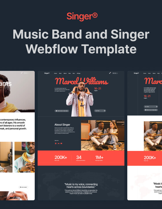 Singer 128 - Music Band and Singer Website Template