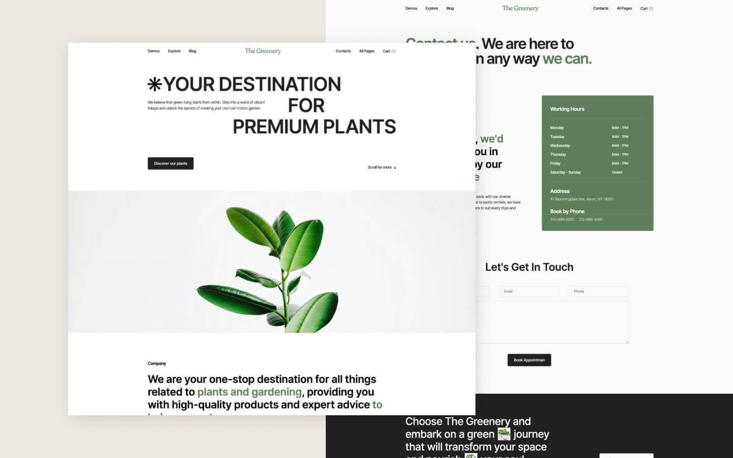 Greenery 128 - Plants and Gardening Store Website Template