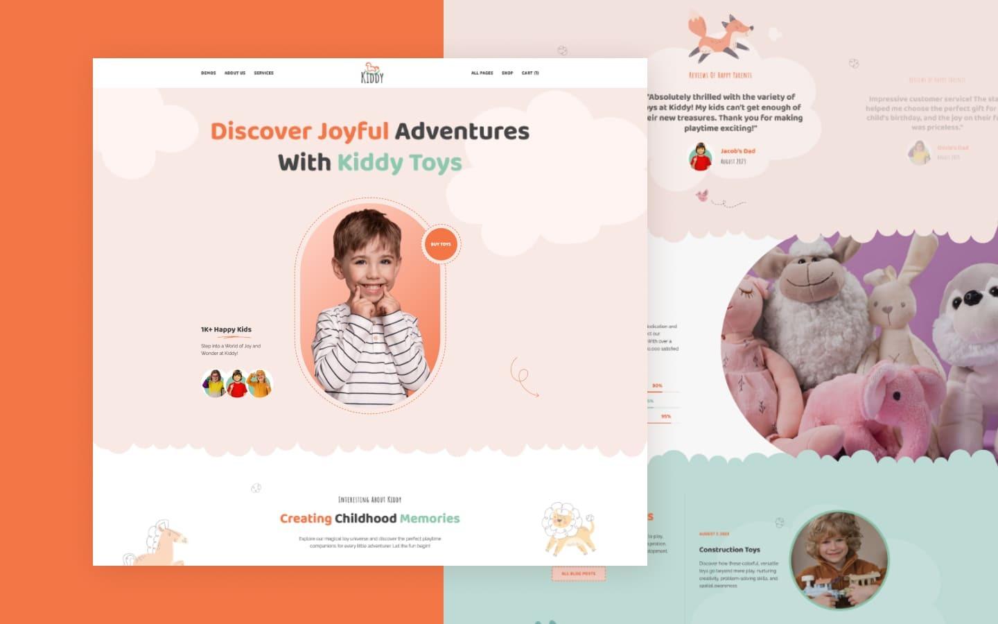 Kiddy 128 - Kids and Toys Store Website Template