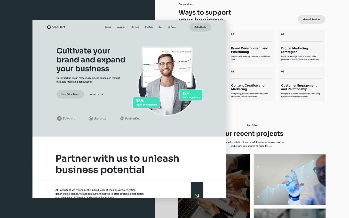 Consultant 128 - Business Consulting Website Template