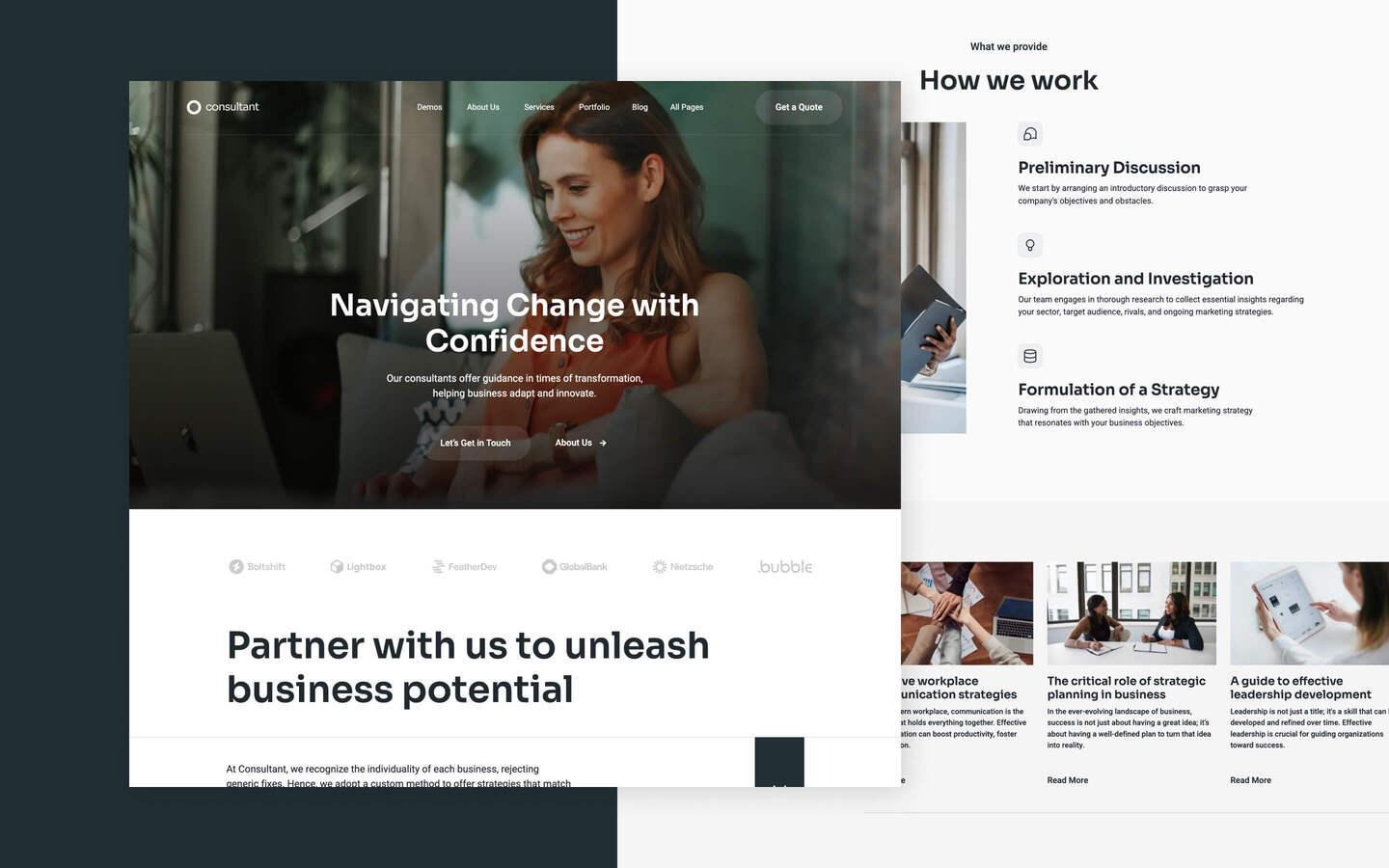 Consultant 128 - Business Consulting Website Template