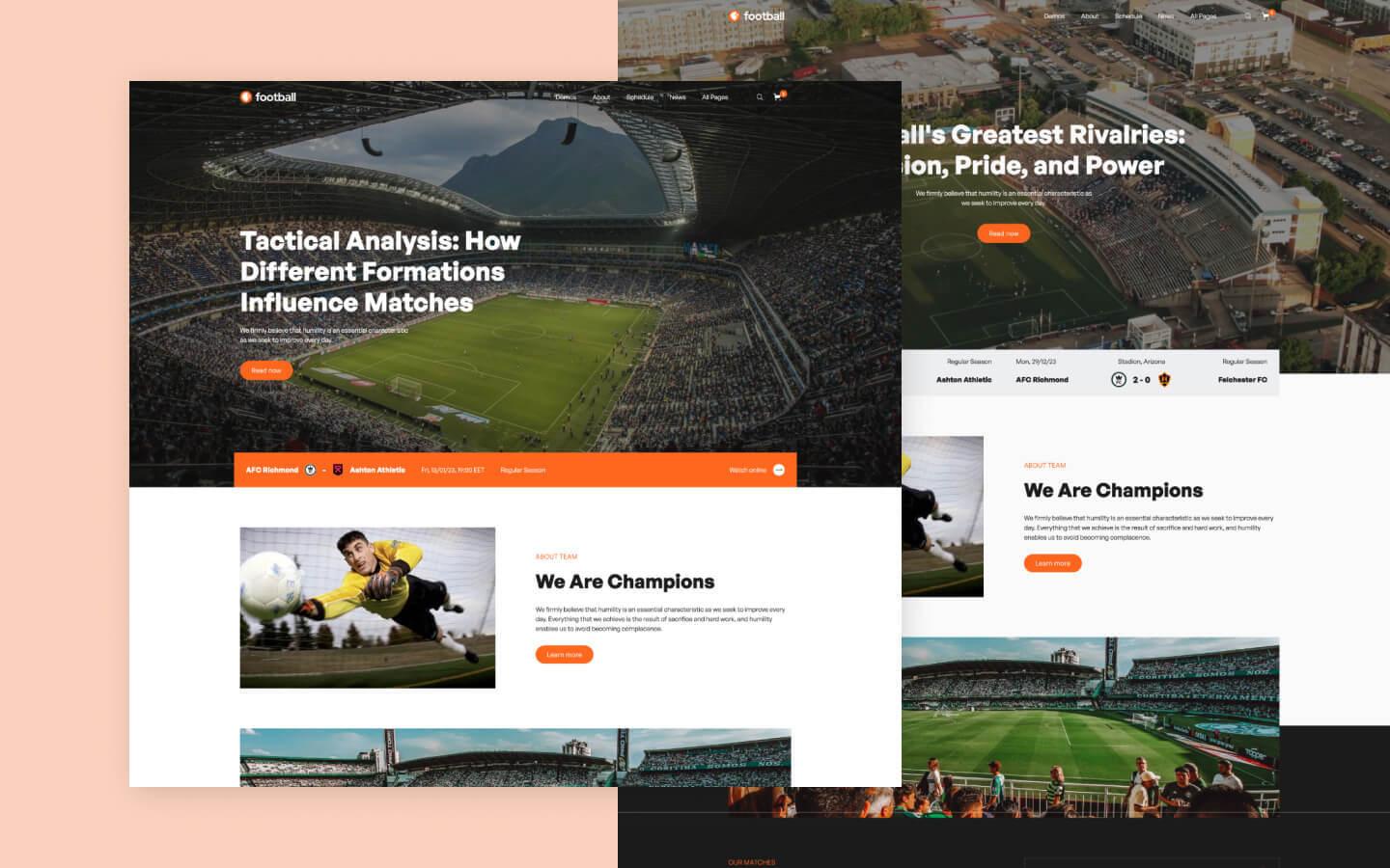 Football 128 - Soccer and Football Sport Club Website Template