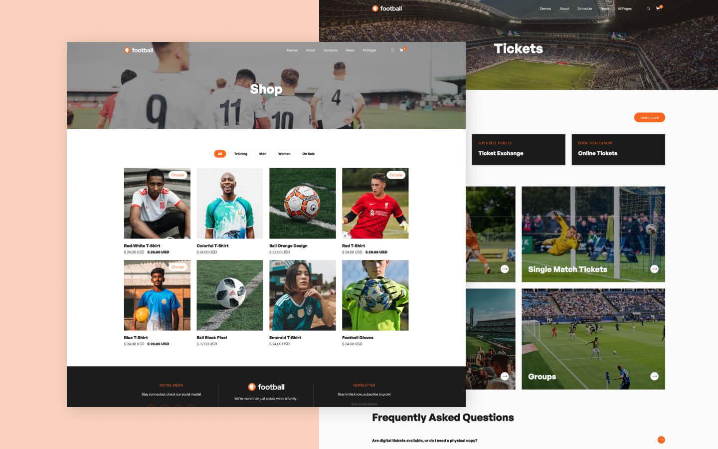 Football 128 - Soccer and Football Sport Club Website Template