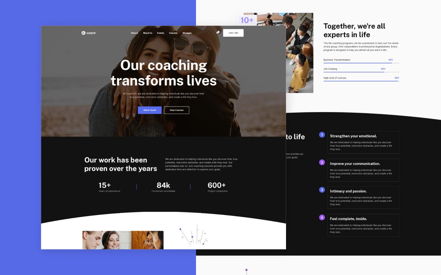 Coach 128 - Life & Business Coaching Website Template