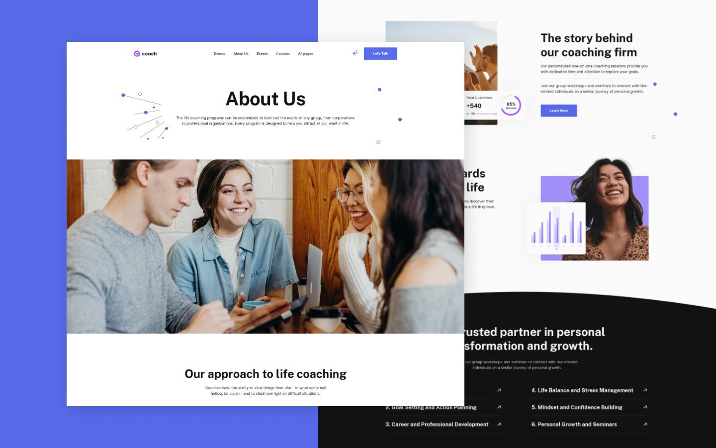 Coach 128 - Life & Business Coaching Website Template