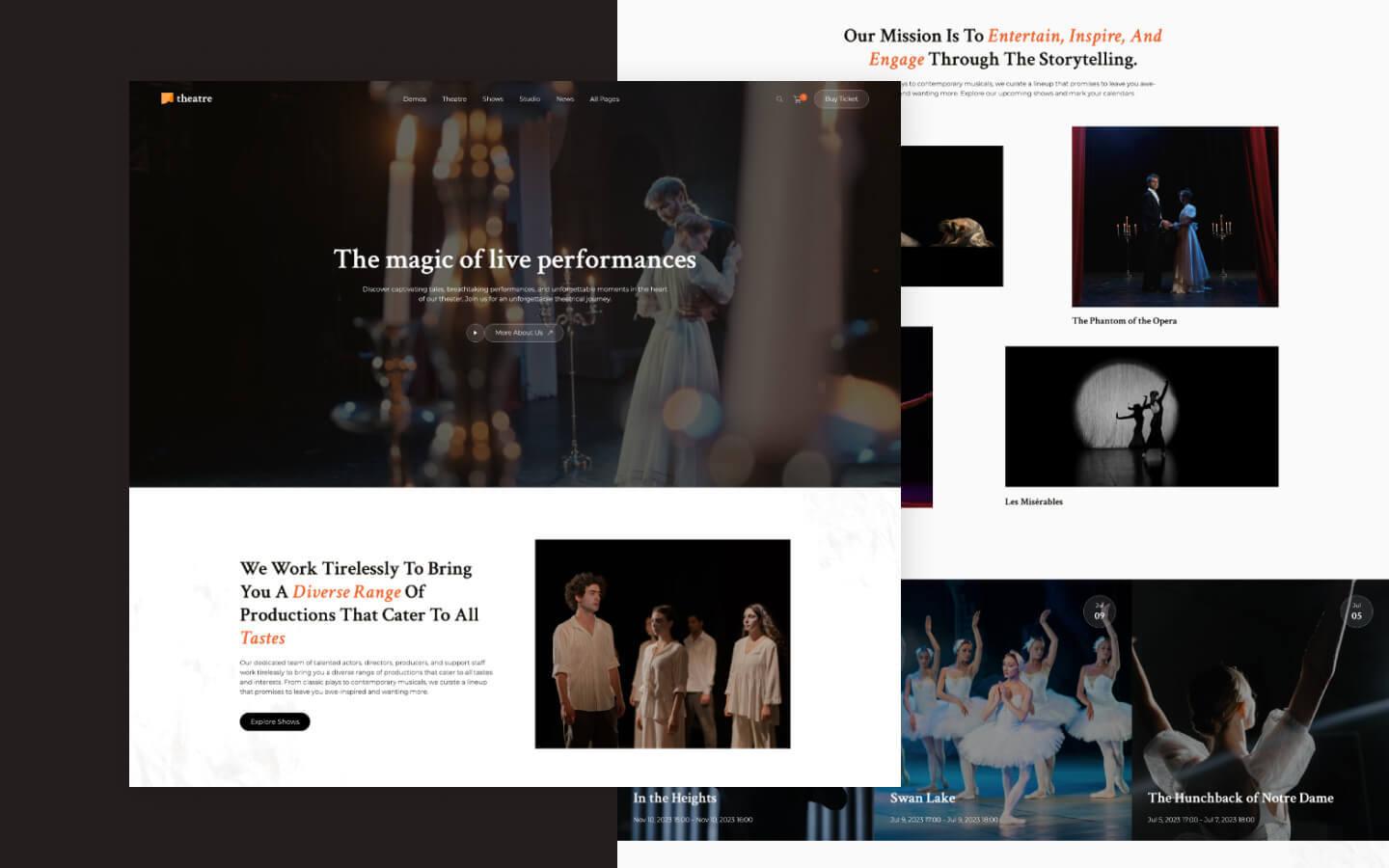 Theatre 128 - Theatre, Concert and Art Event Website Template