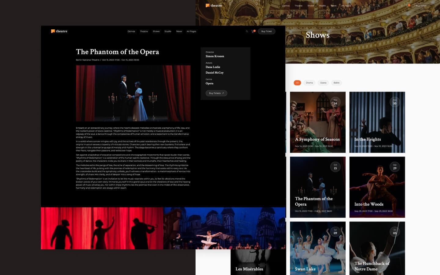 Theatre 128 - Theatre, Concert and Art Event Website Template