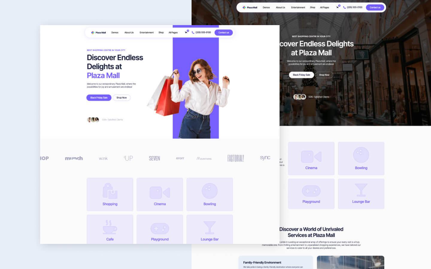 Plaza Mall 128 - Entertainment Center and Shopping Mall Website Template