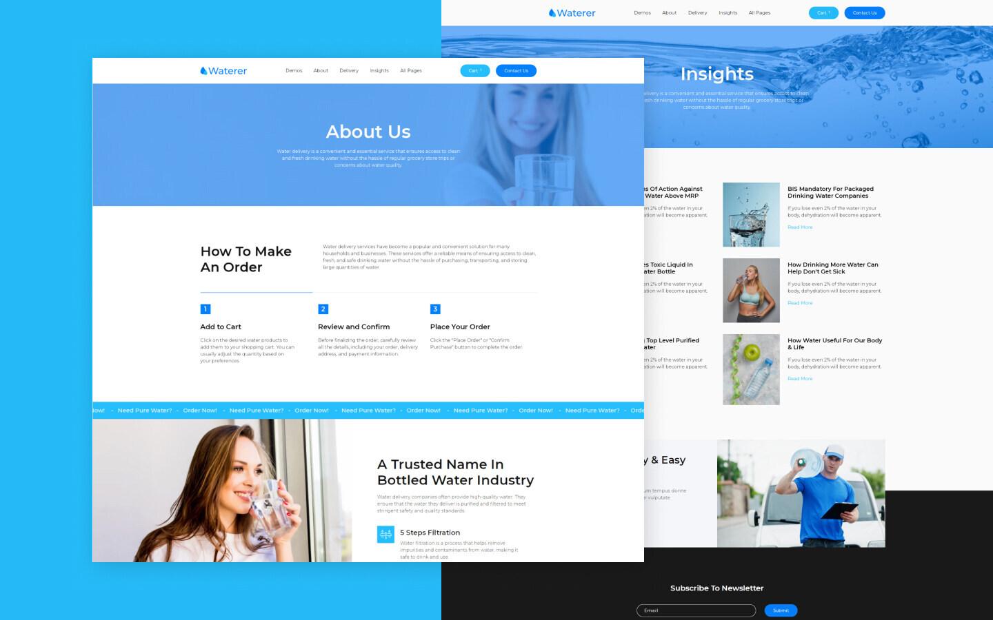 Waterer 128 - Drinking Water Delivery Website Template