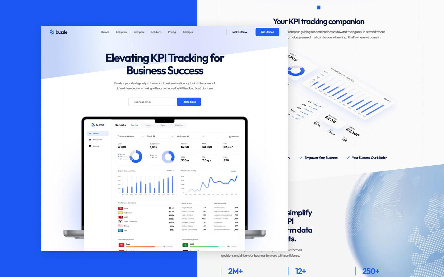 Buzzle 128 - SaaS and Startup Website Template
