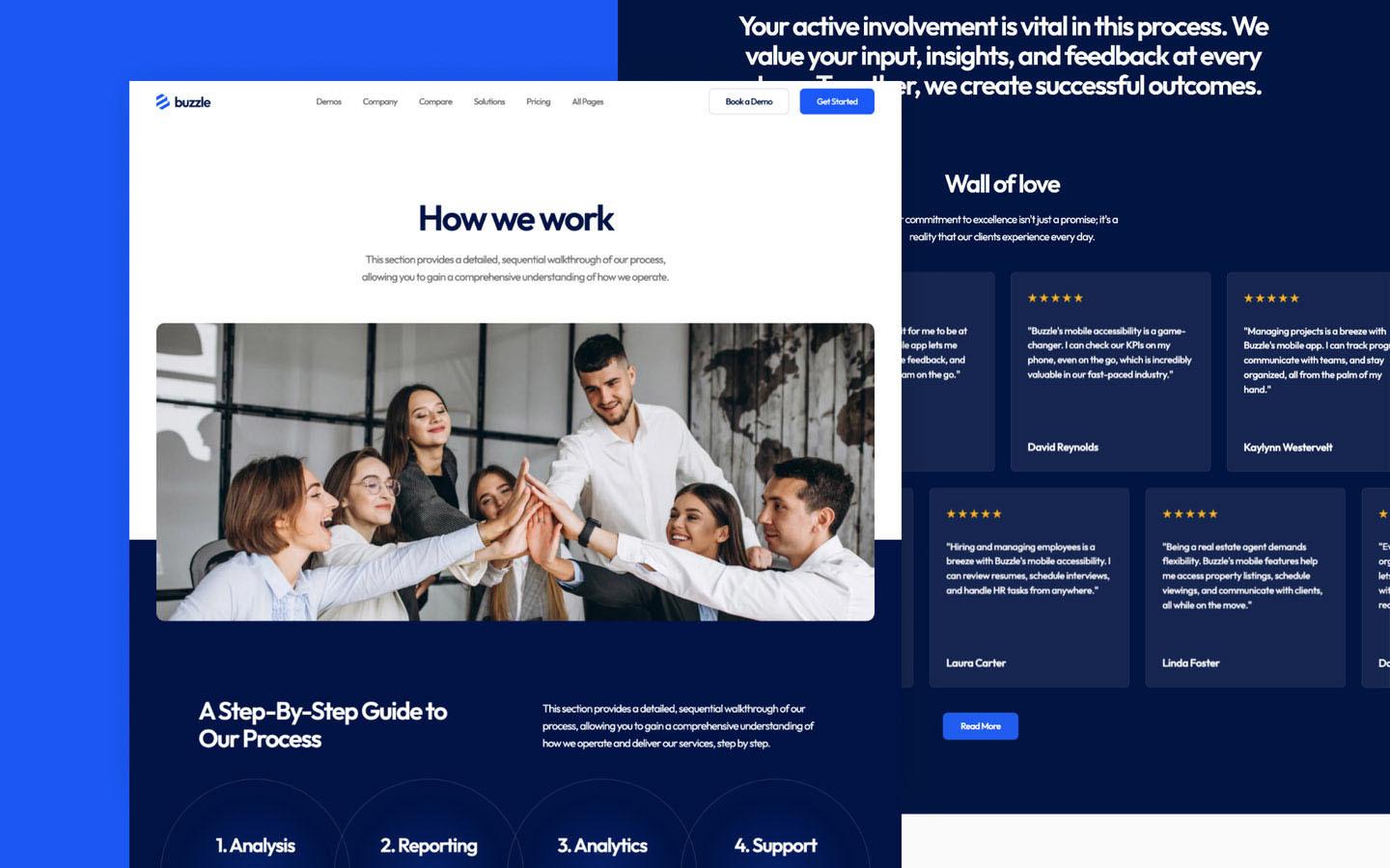 Buzzle 128 - SaaS and Startup Website Template
