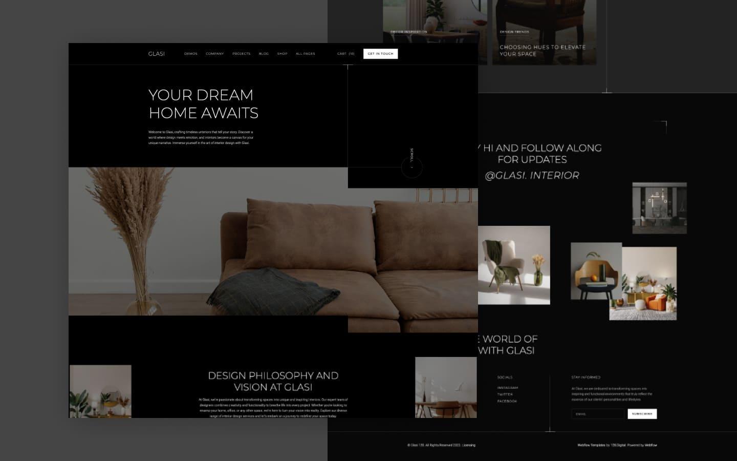 Glasi 128 - Interior Design Website Template