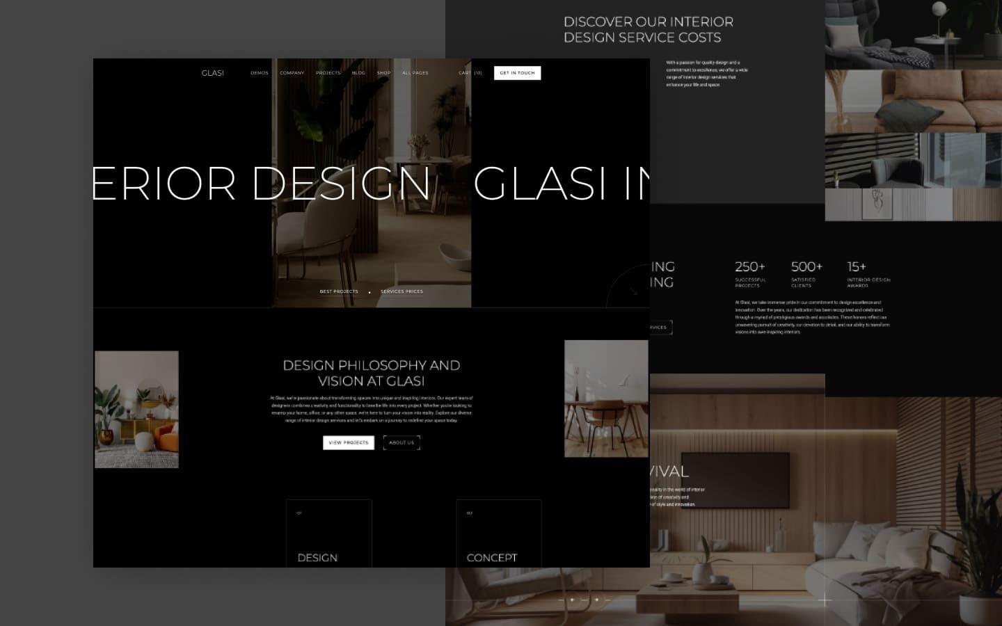 Glasi 128 - Interior Design Website Template