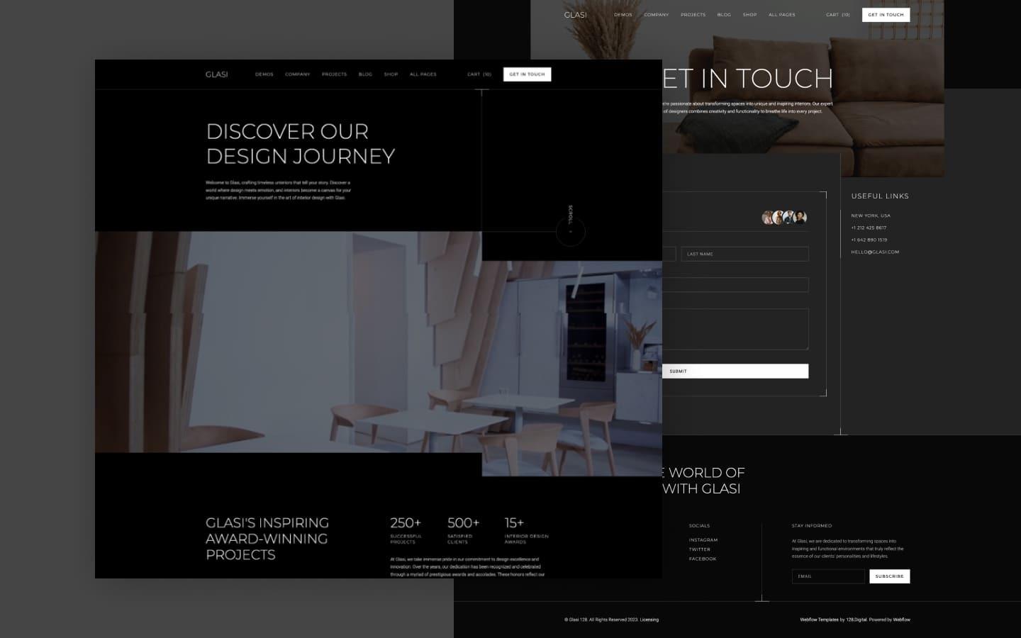 Glasi 128 - Interior Design Website Template