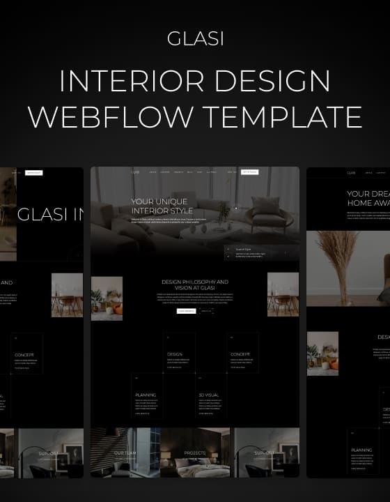 Glasi 128 - Interior Design Website Template