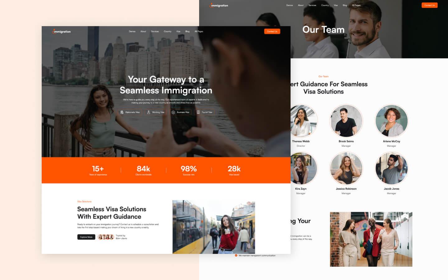 Immigration 128 - Immigration and Visa Consulting Website Template
