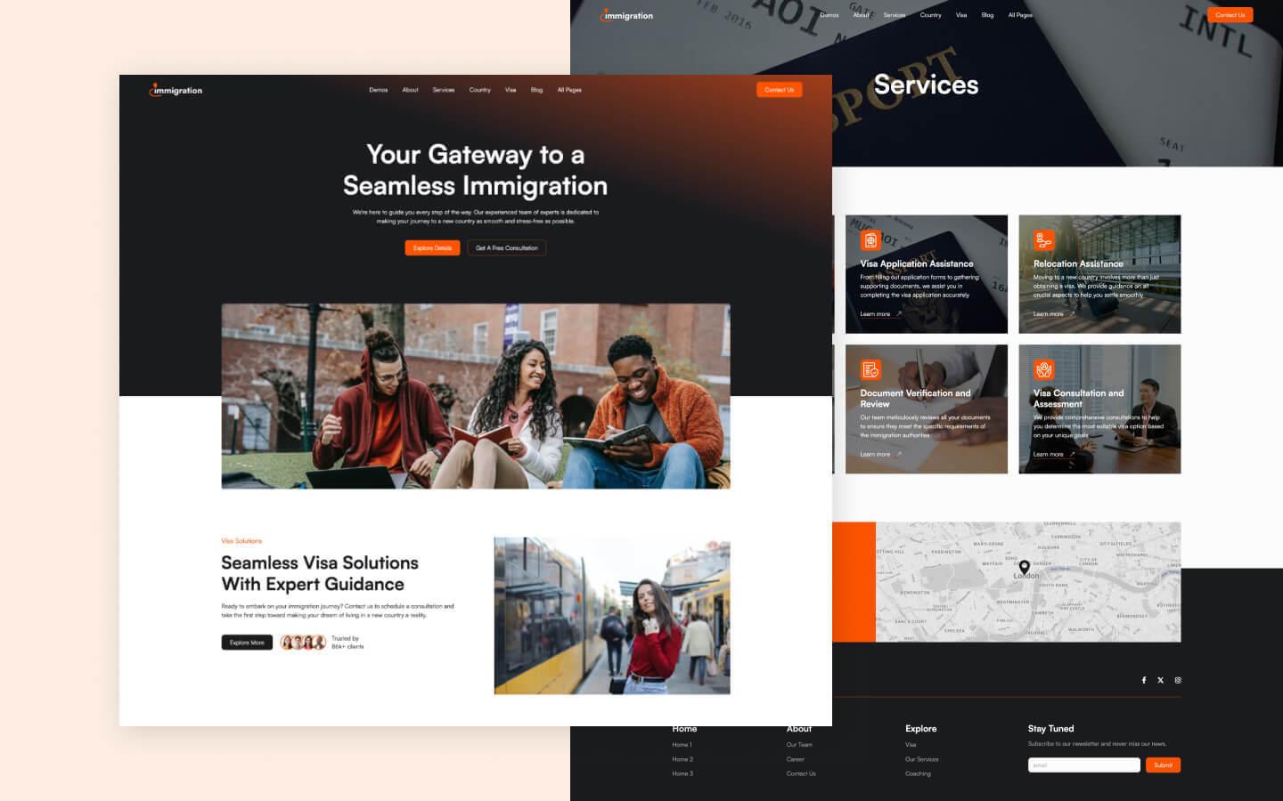 Immigration 128 - Immigration and Visa Consulting Website Template