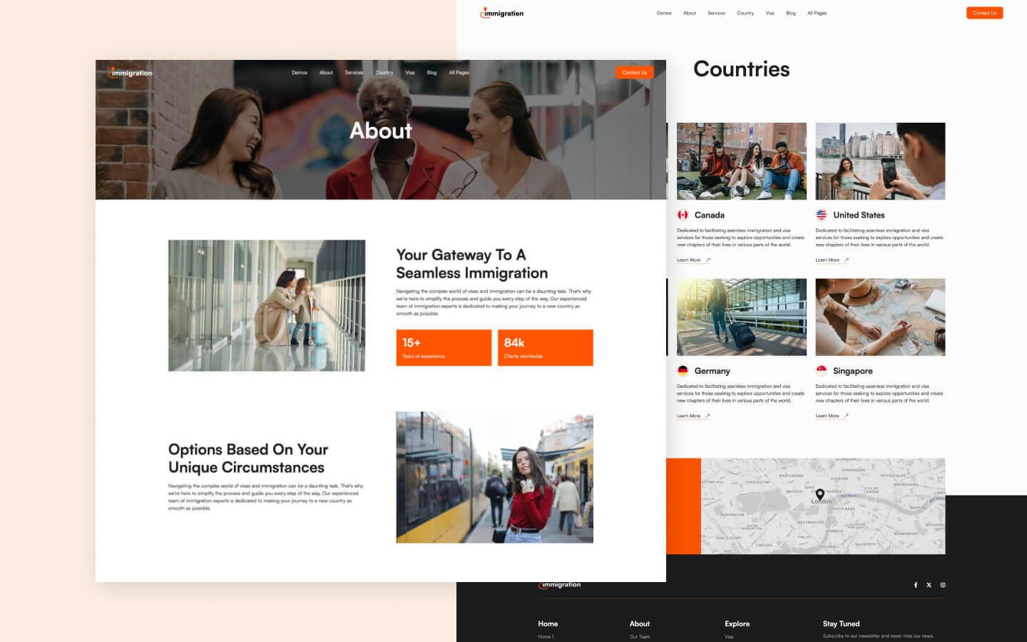 Immigration 128 - Immigration and Visa Consulting Website Template