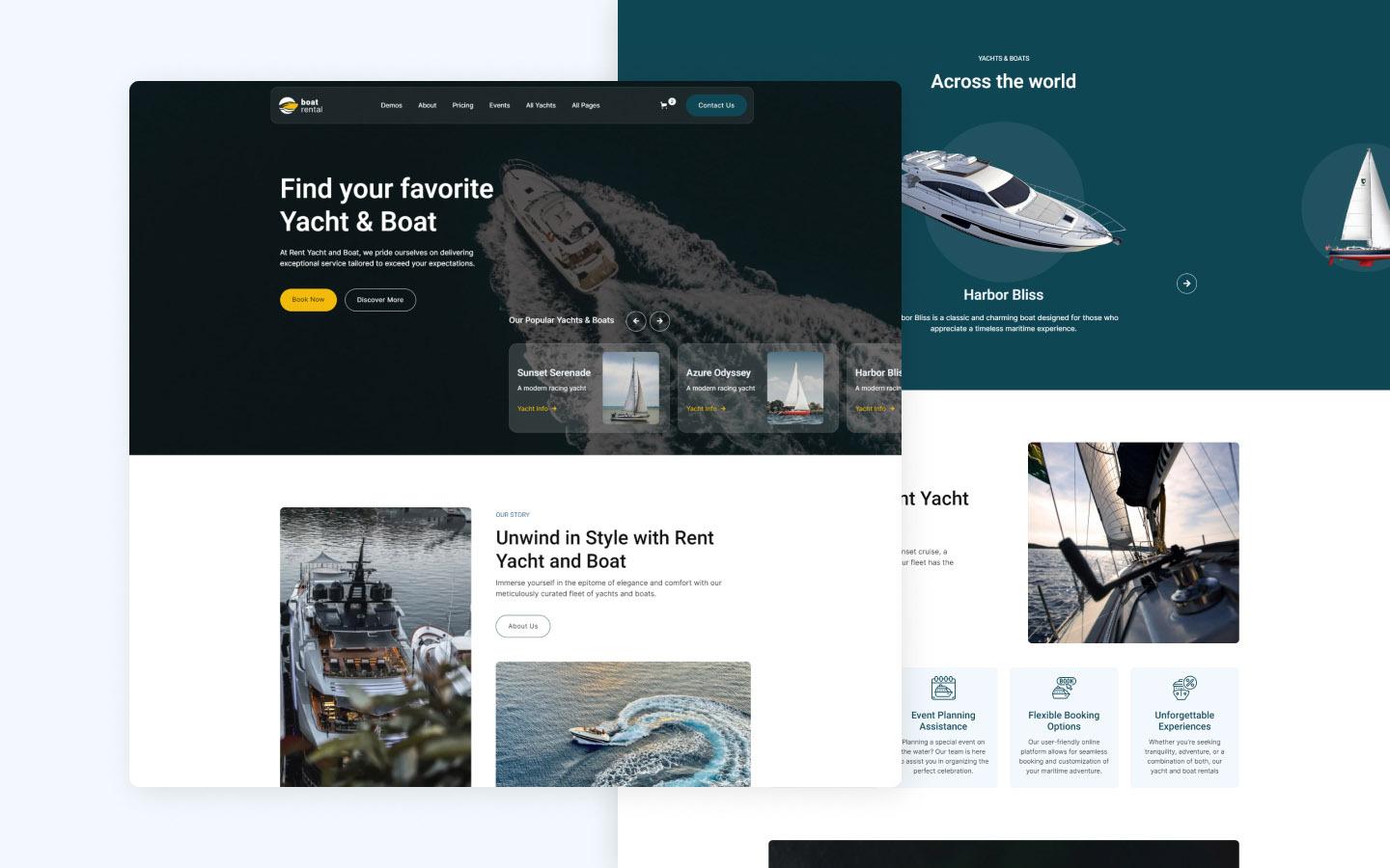 Boat Rental 128 - Yacht and Boat Rental Website Template