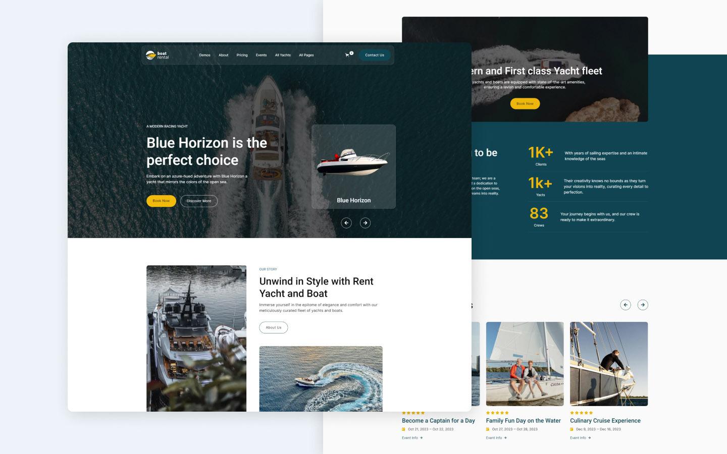 Boat Rental 128 - Yacht and Boat Rental Website Template