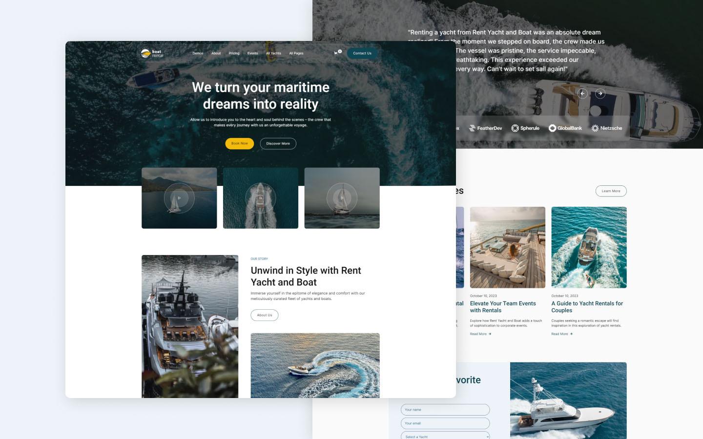 Boat Rental 128 - Yacht and Boat Rental Website Template