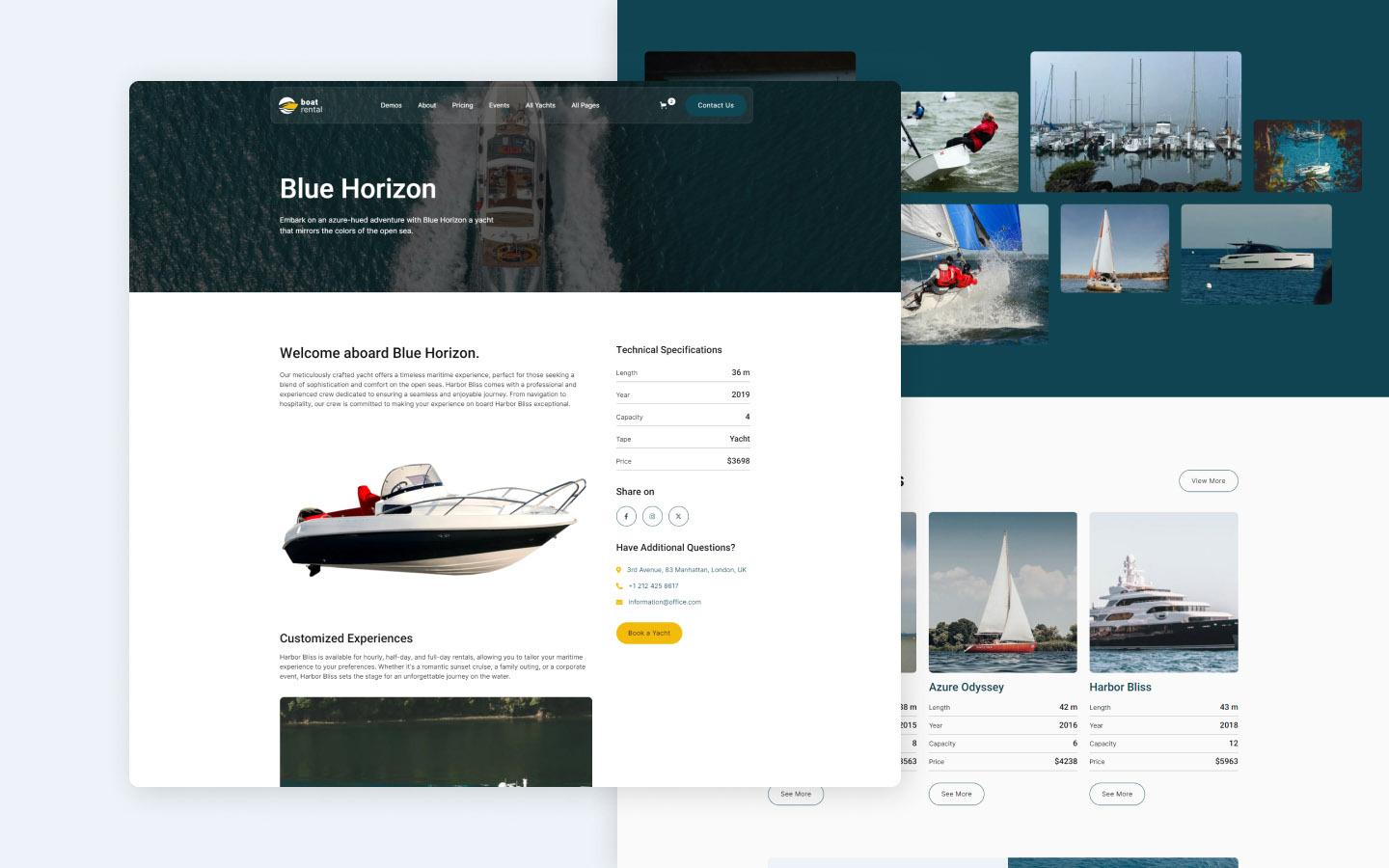 Boat Rental 128 - Yacht and Boat Rental Website Template