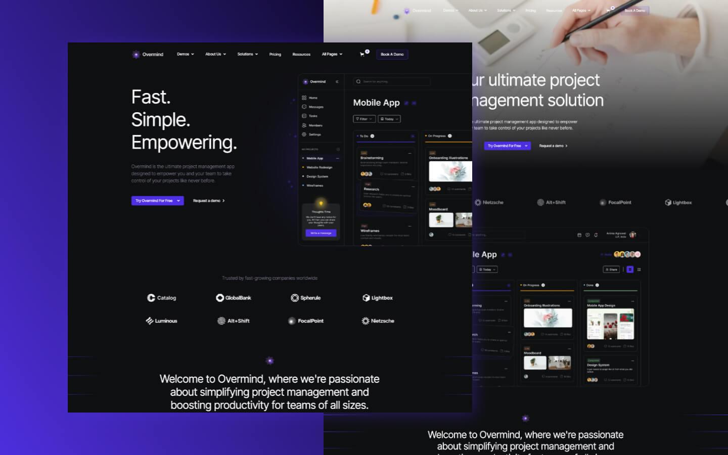 Overmind 128 - Saas and Startup Website Template