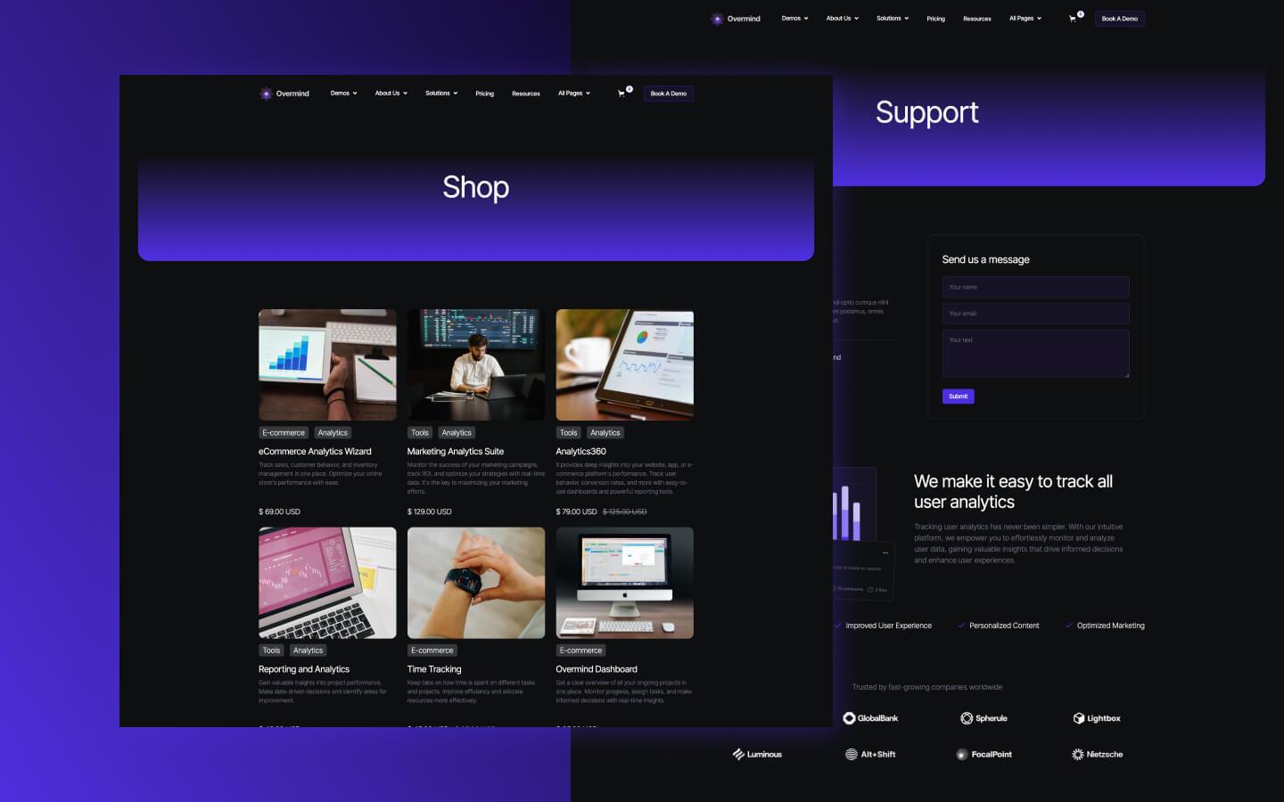 Overmind 128 - Saas and Startup Website Template