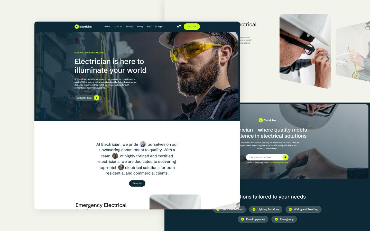 Electrician 128 - Electrician Services Website Template