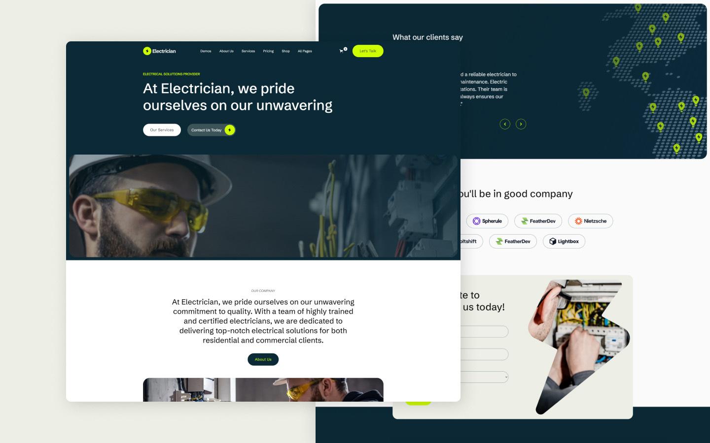 Electrician 128 - Electrician Services Website Template