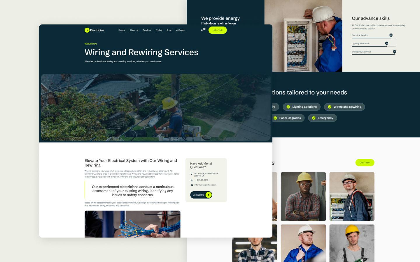 Electrician 128 - Electrician Services Website Template