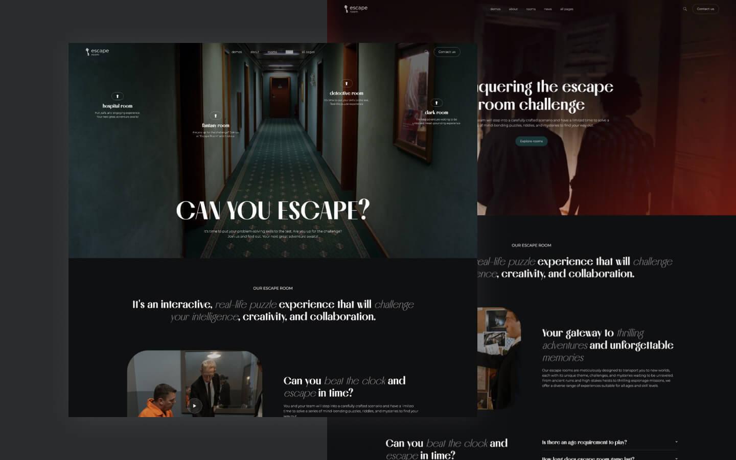 Escape Room 128 - Escape Room Game Website Template