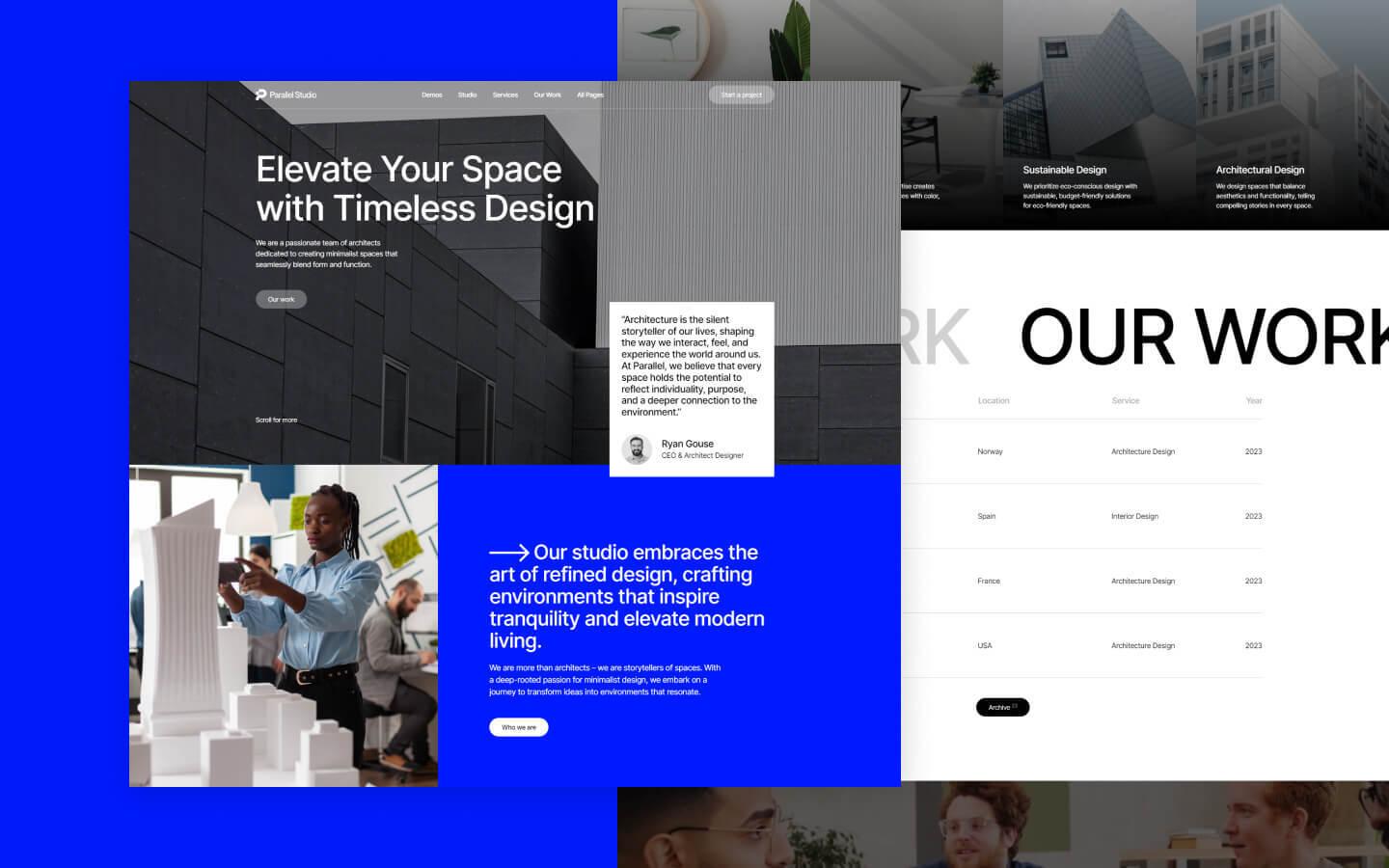 Parallel 128 - Architecture Studio Website Template
