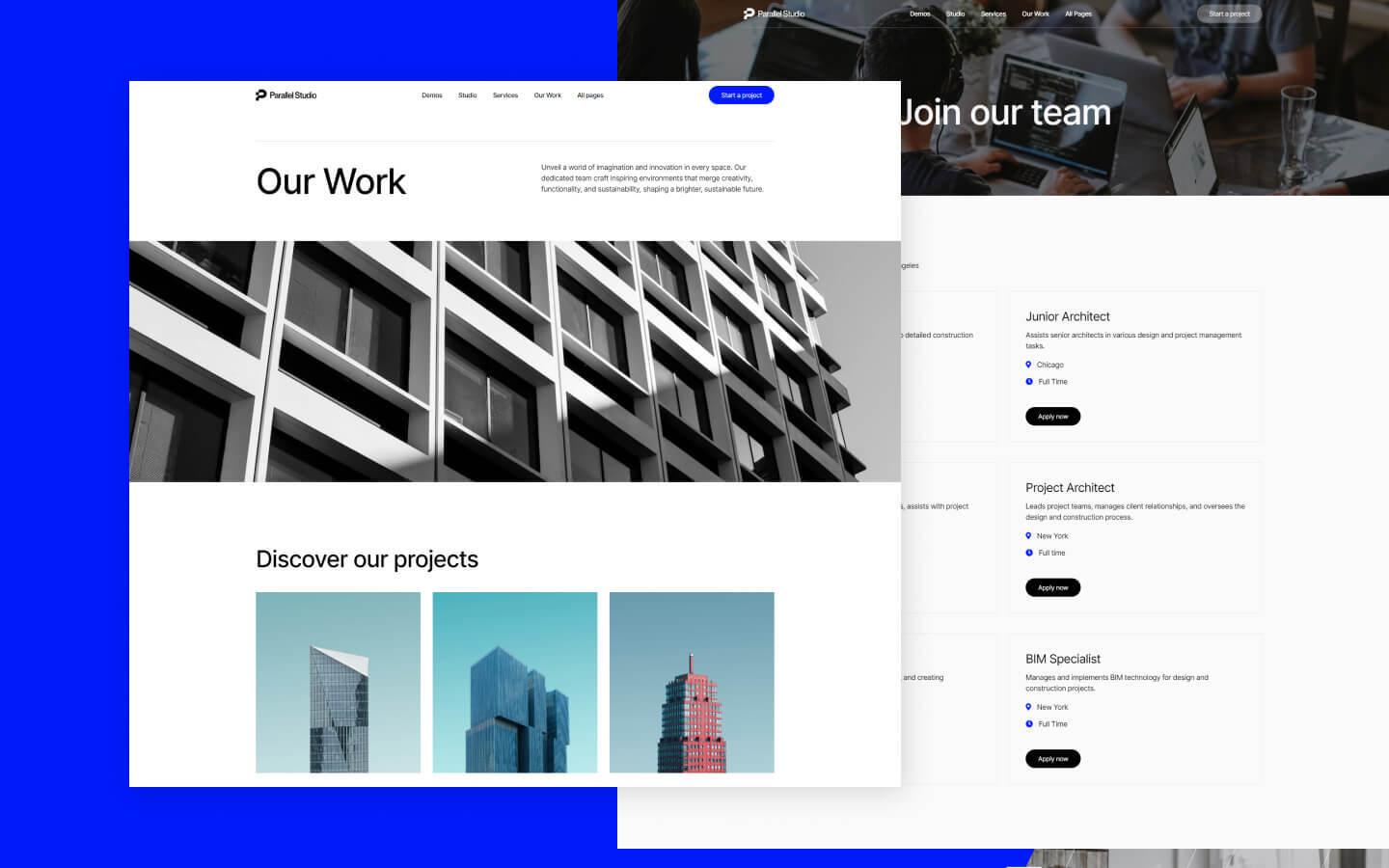 Parallel 128 - Architecture Studio Website Template