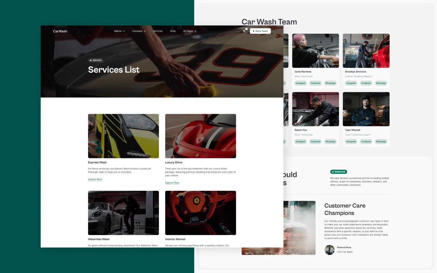 Car Wash 128 - Car Wash Services Website Template