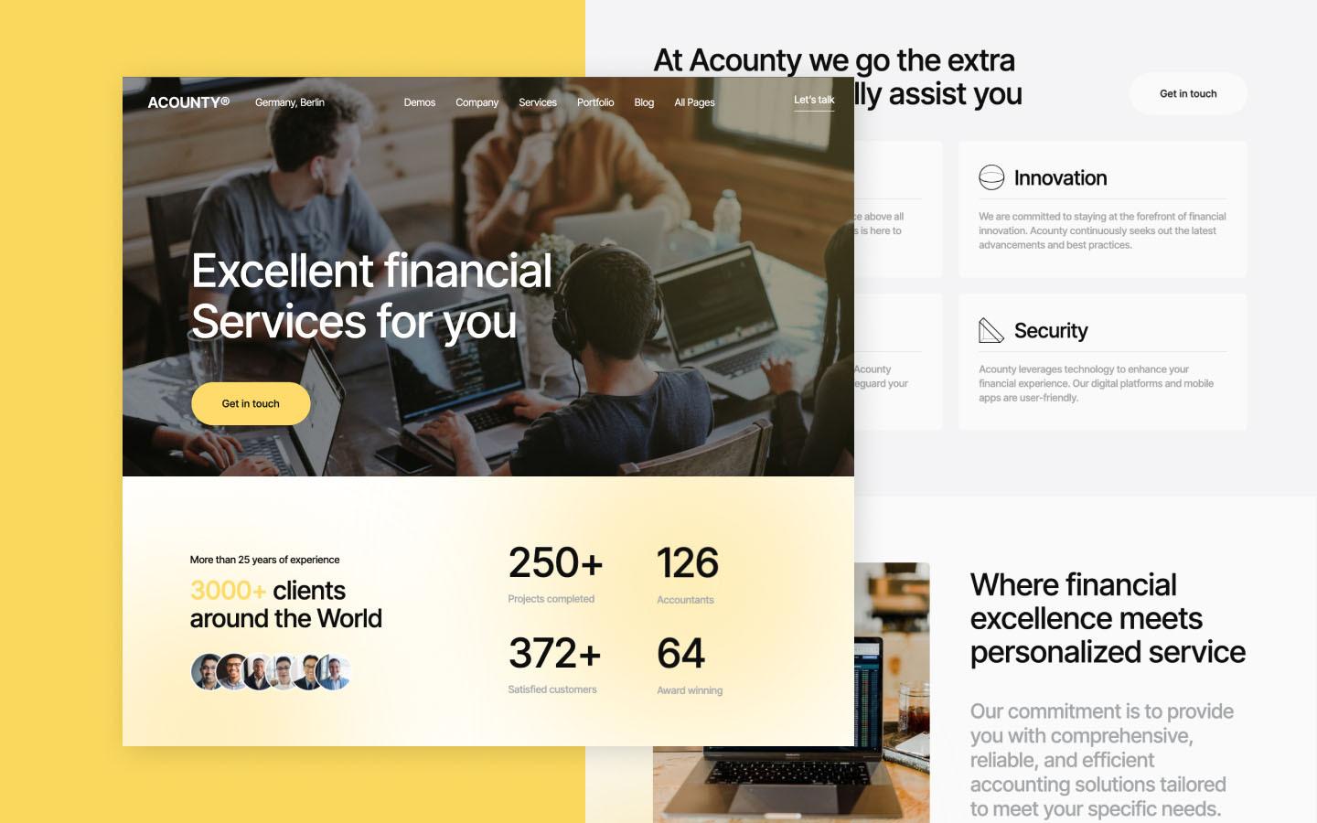 Acounty 128 - Accounting and Finance Website Template