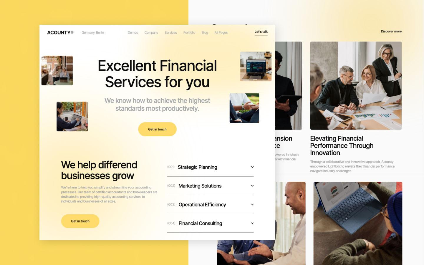 Acounty 128 - Accounting and Finance Website Template