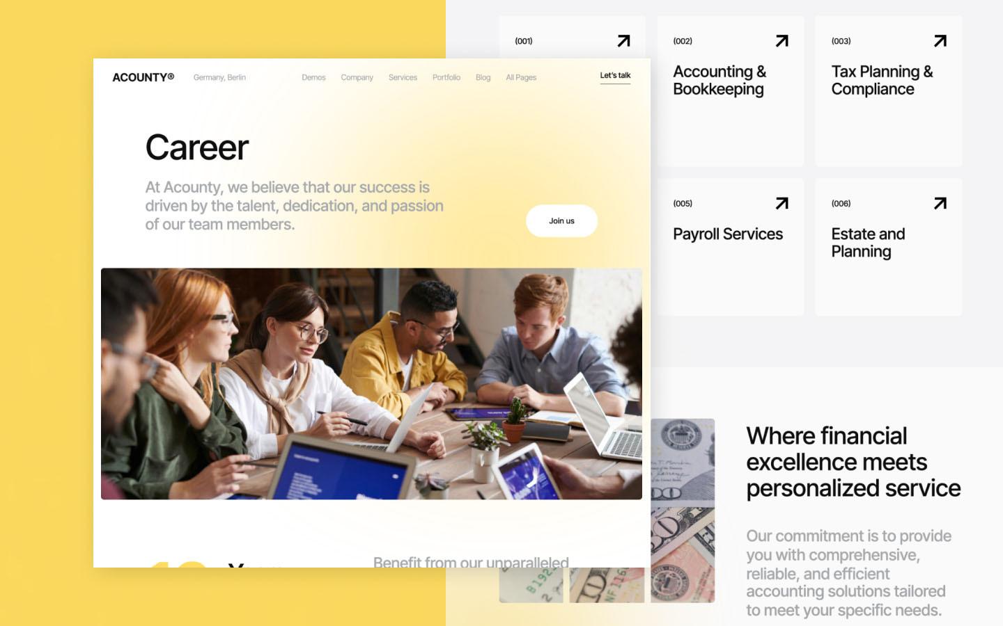 Acounty 128 - Accounting and Finance Website Template