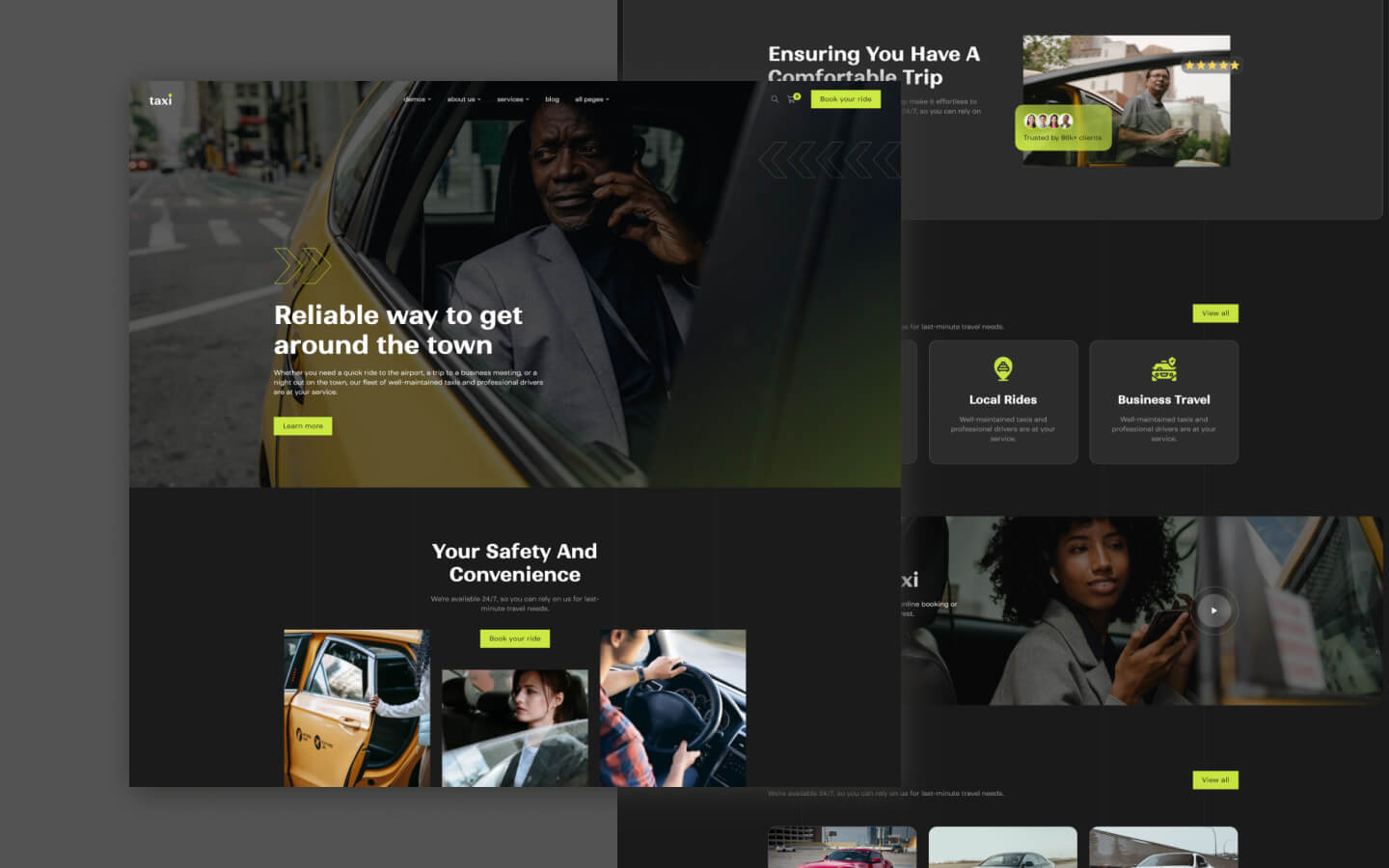 Taxi 128 - Taxi Service Company Website Template