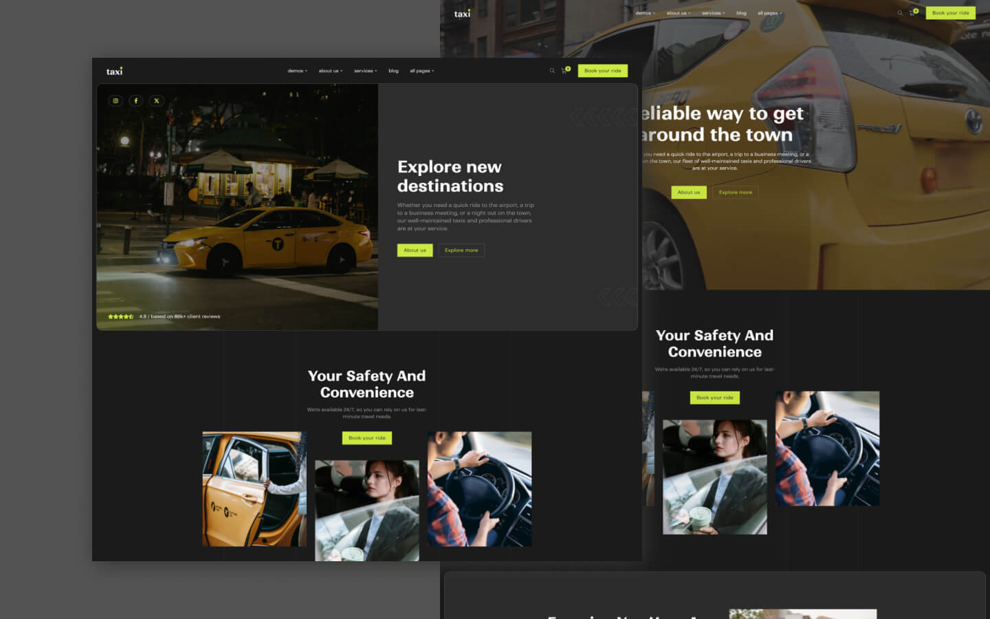 Taxi 128 - Taxi Service Company Website Template