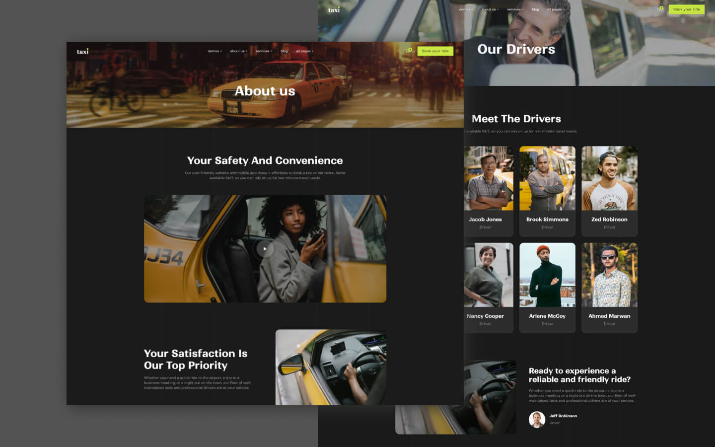 Taxi 128 - Taxi Service Company Website Template