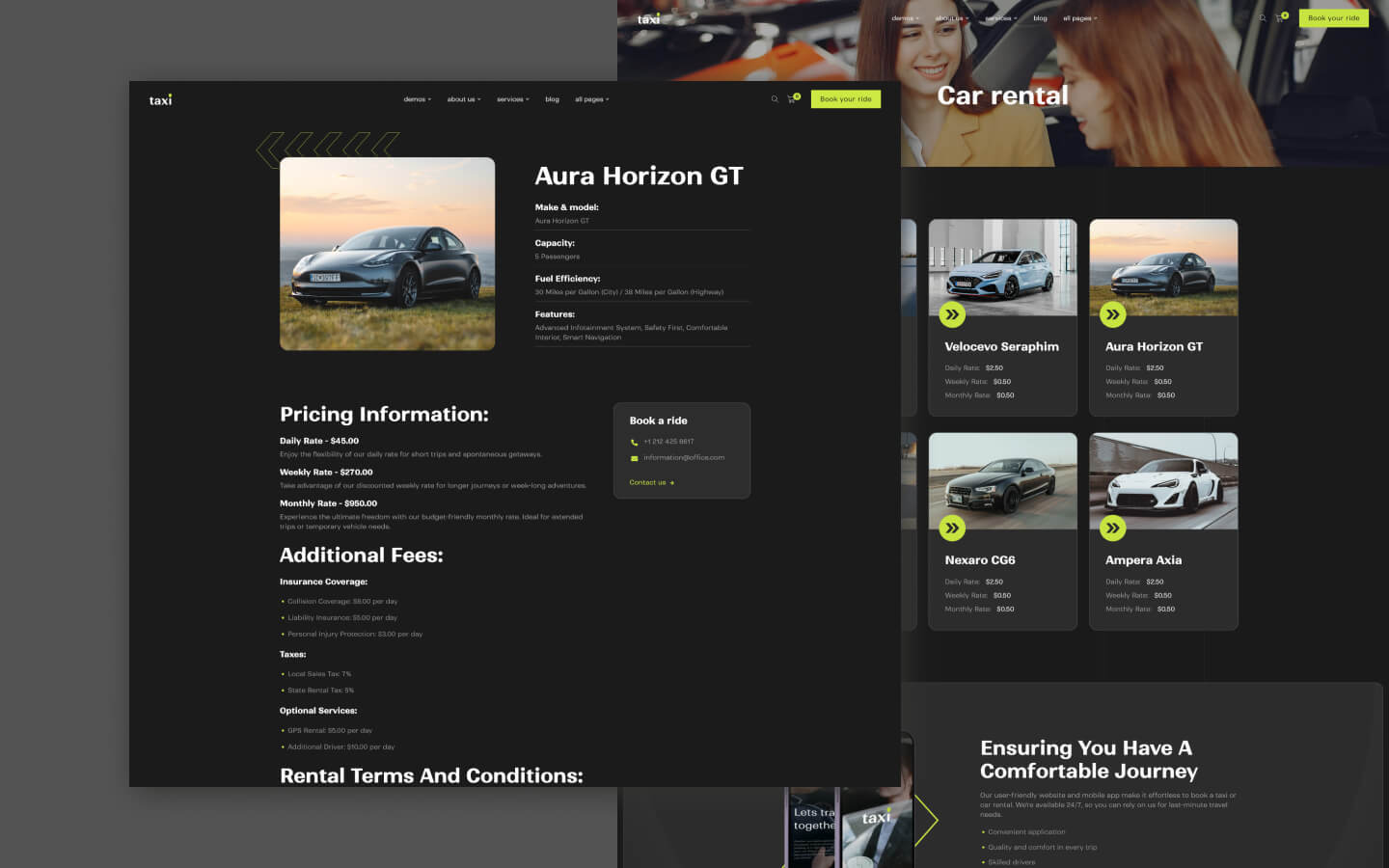Taxi 128 - Taxi Service Company Website Template
