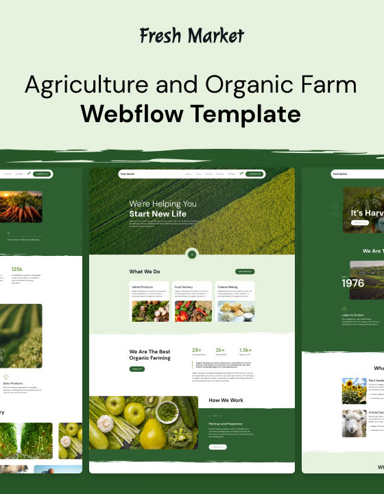 Fresh Market 128 - Agriculture and Organic Farm Website Template