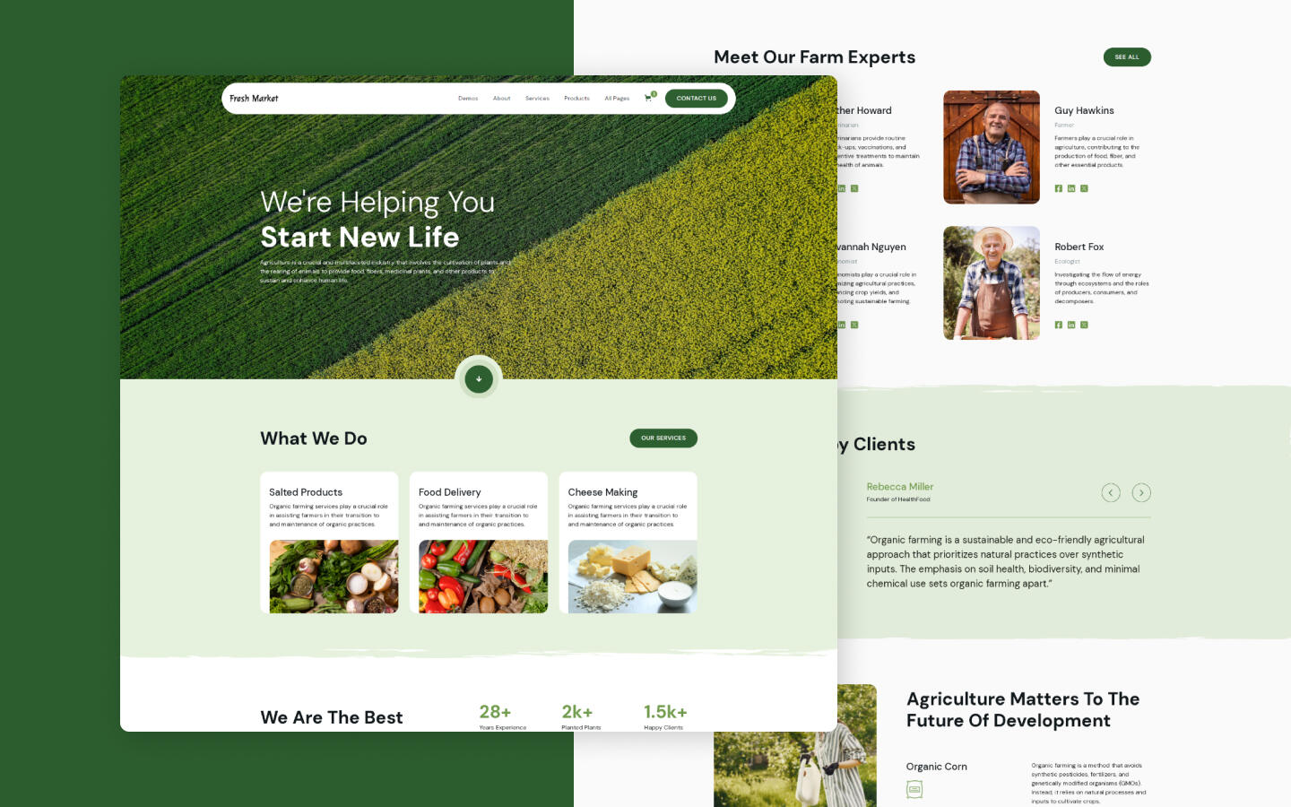 Fresh Market 128 - Agriculture and Organic Farm Website Template
