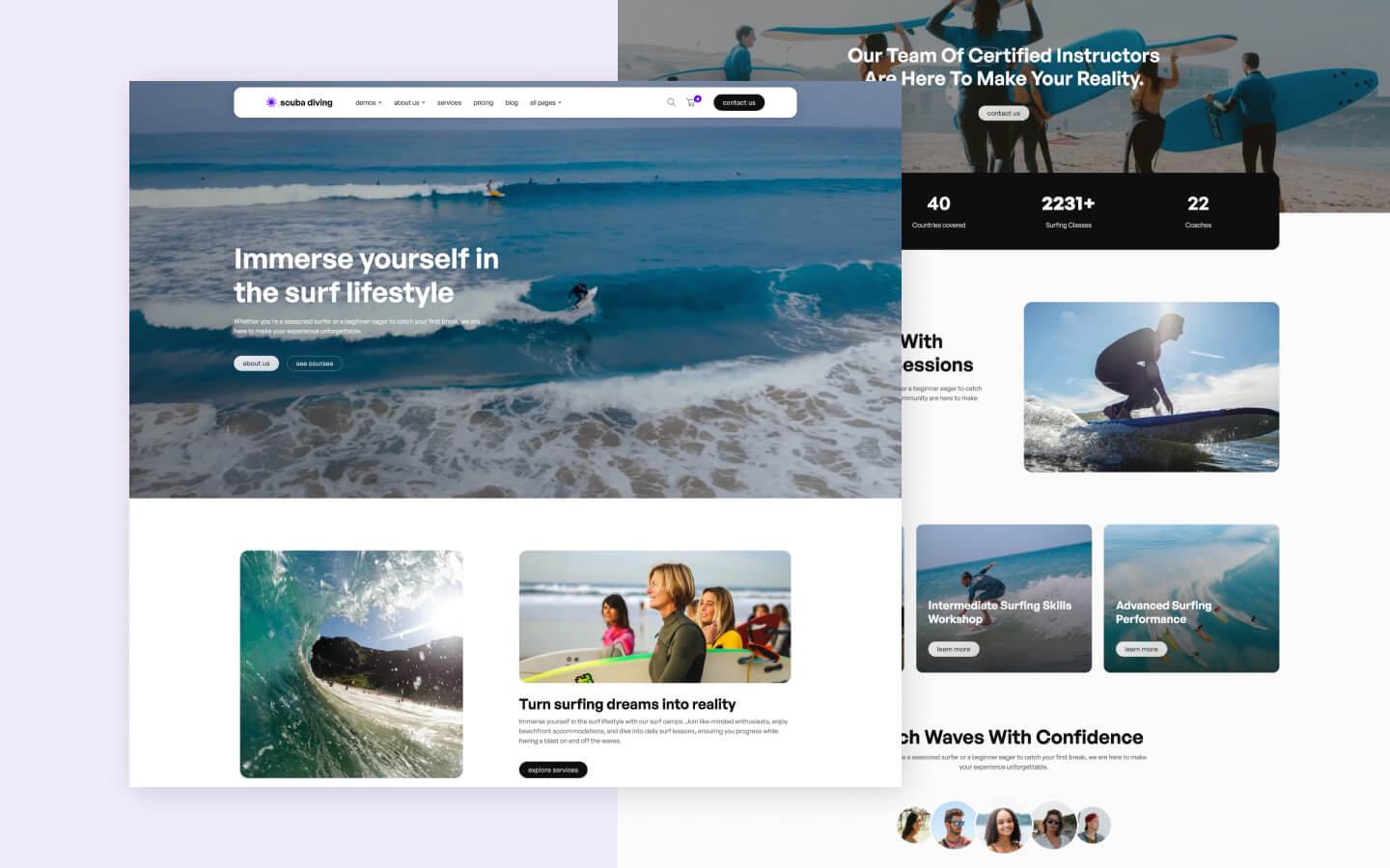 Scuba Diving 128 - Scuba Diving School and Water Sports Website Template