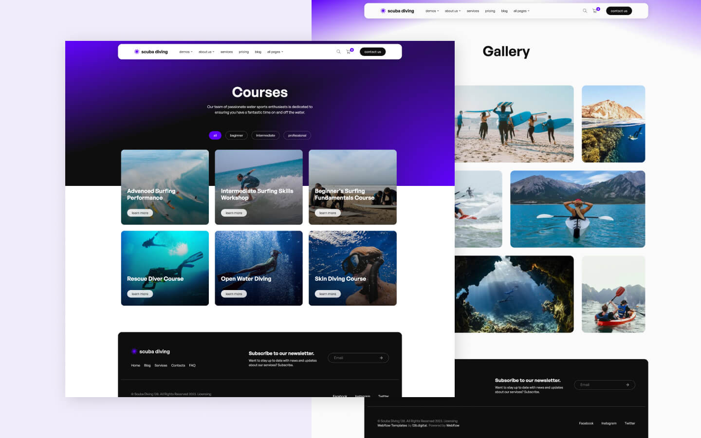 Scuba Diving 128 - Scuba Diving School and Water Sports Website Template