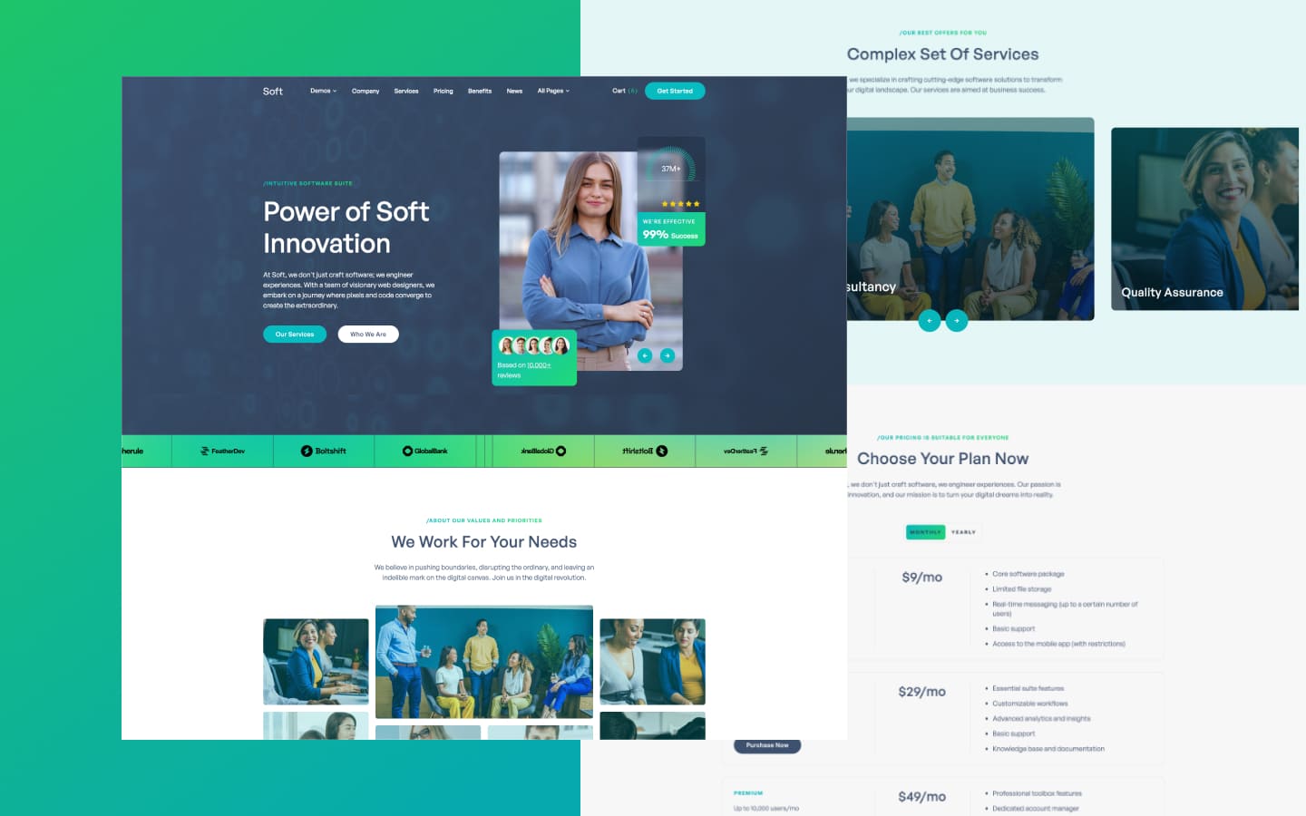 Soft 128 - Software One Page Website Template